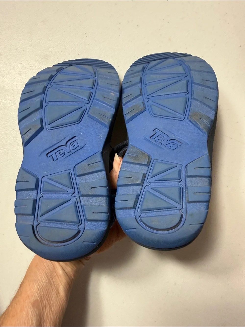 Teva Kids Navy Sandals with Blue Multi-Striped Webbing
